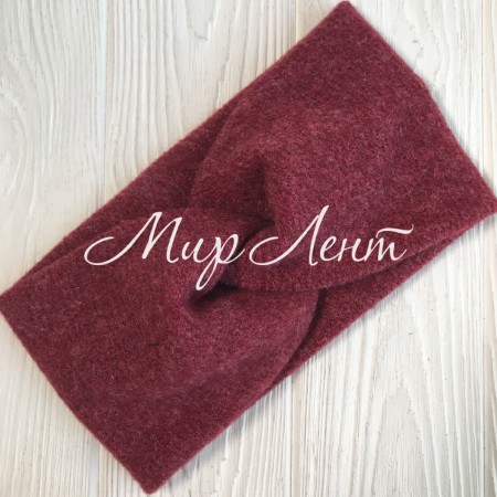Повязка ангора рубчик, 11х21 см, бордова, шт.