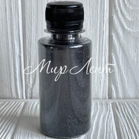 Присыпка глиттер (баночка), 1/96, черный, упаковка 100 г