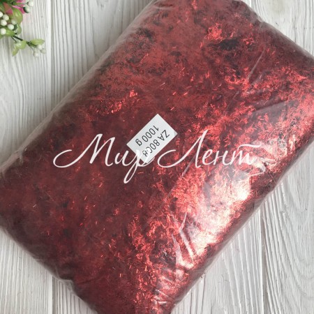 Присыпка сечка, 3 мм, красный, упаковка 1 кг