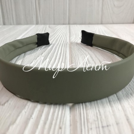 Обруч из экокожи, 2,5 см, спаржевый, шт.