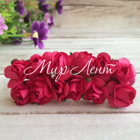 Трояндочки паперові, 1 см, малинові, упаковка 144 шт.