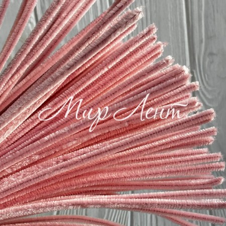 Синельная проволока простая, 6 мм х 30 см, персиково-розовый, 100 шт.