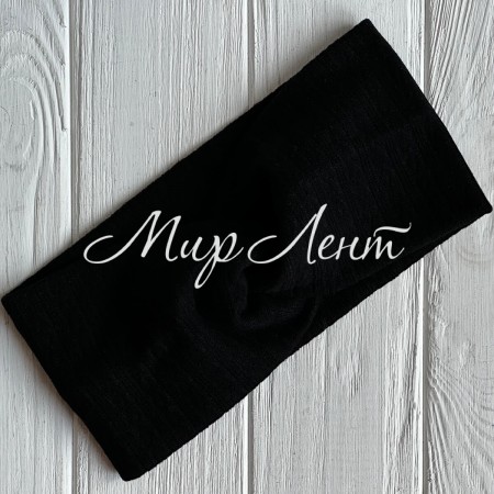 Повязка косичка взрослая, 22х11 см, черная, шт.