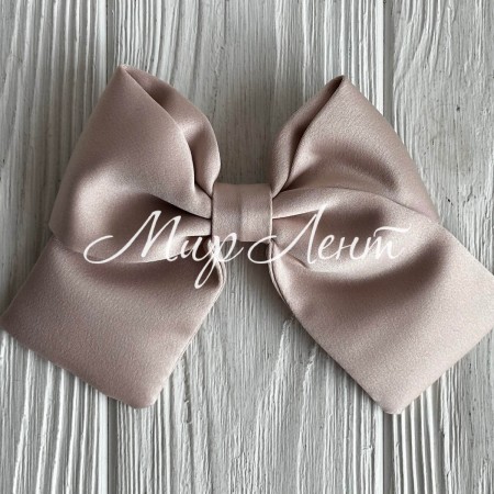 Атласный бант (с уточкой), 12х11 см, бежевый, шт.