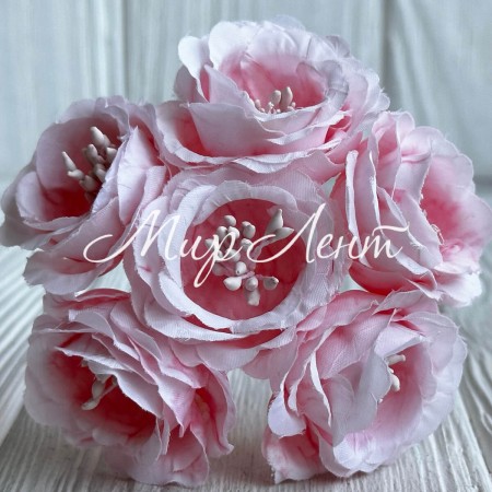 Гардения, 3,5 см, светло-розовая, упаковка 48 шт.