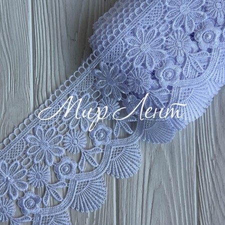 Кружево макраме (D30225), 11 см, белое, рулон 9 м