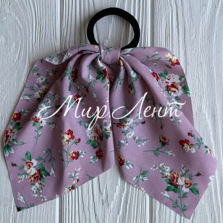 Резинка Твилли с перемычкой пионы, 25 см, розово-пудровая, шт.