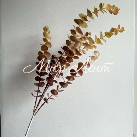 Ветка эвкалипта, 80 см, кремово-бордовый, шт.