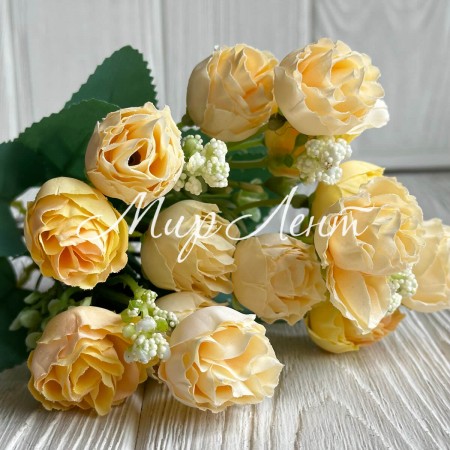 Букет лизиантуса, 25 см, желтый, шт.