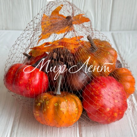 Набір з гарбузиками і жолудями (С30503), помаранчевий, набір 20 шт.