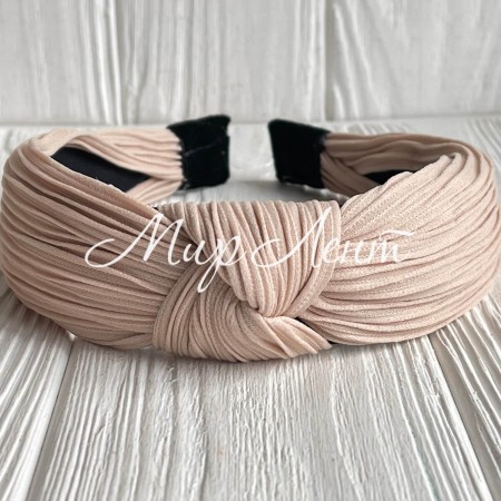 Обруч гофре, 4 см, бежевый, шт.