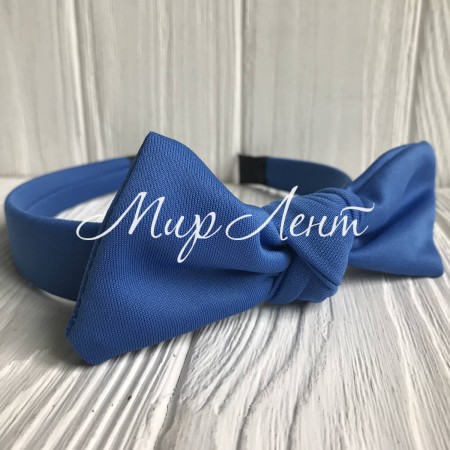 Обруч креп солоха однотонный, 2,5 см, темно-синий, шт.