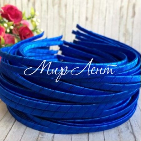 Обруч обмотанный атласной лентой, 6 мм, темно-синий, упаковка 50 шт.