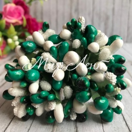 Веточка двухцветная, нефритово-белый, упаковка 12 пучков (144 шт.)