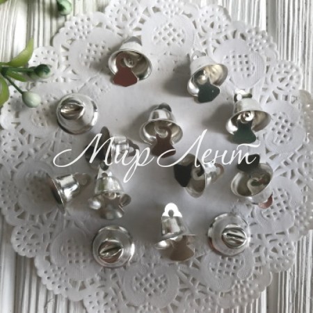 Колокольчик металлический, 12 мм, серебро, упаковка 2000 шт.