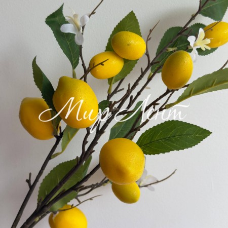 Гілка з лимонами (з цвітом) (С30698), 90 см, жовта, шт.