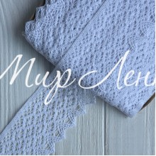 Кружево вязаное (D30258), белое, 8,5 см, рулон 23 м