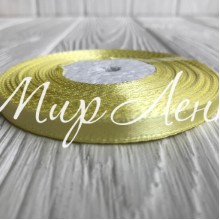 Атлас 0,6 см, светло-желтый, рулон 33 м, УПАКОВКА 10 рулонов