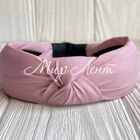 Обруч софт чалма однотонный, 4 см, пудровый, шт.
