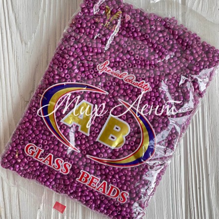 Бисер, размер 6/0, баклажаново-сиреневый (725), упаковка 400 г