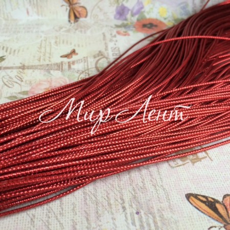 Шнур 1 мм, красный, моток 80 м