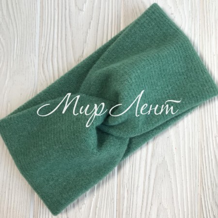 Повязка ангора рубчик, 11х21 см, изумрудная, шт.