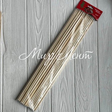 Бамбукові палочки (товсті), 5 mm х 35 см, натуральні, упаковка 50 шт.