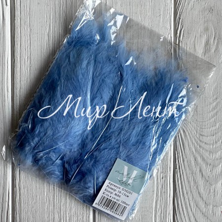Пір'я (D30201), світло-синє, 10-13 см, упаковка 100 шт.