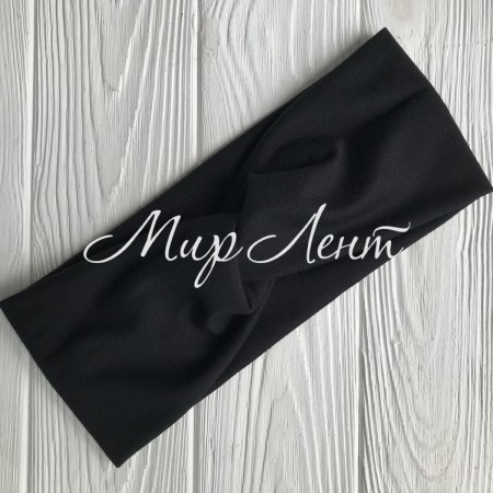Пов'язка чалма широка, 25х10 см, чорний, шт.