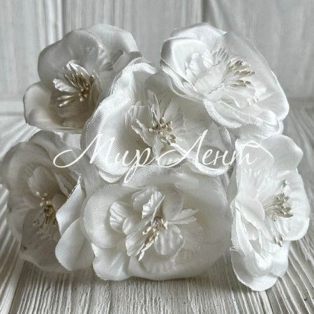 Камелия (букет), 4,5х12 см, белая, упаковка 36 шт.