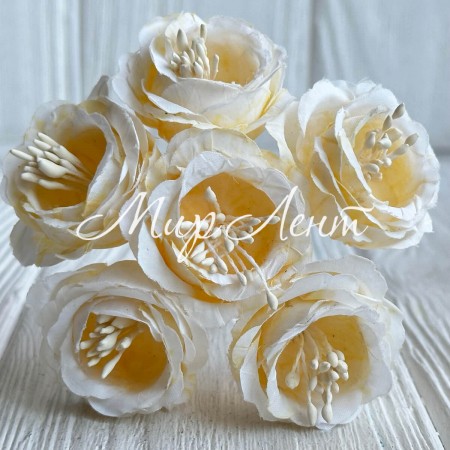 Гардения, 3,5 см, молочная, упаковка 48 шт.