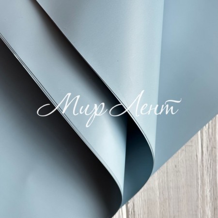 Пленка в листах "Матовый шелк" (J00298), голубая, 58х58 см, упаковка 20 шт.