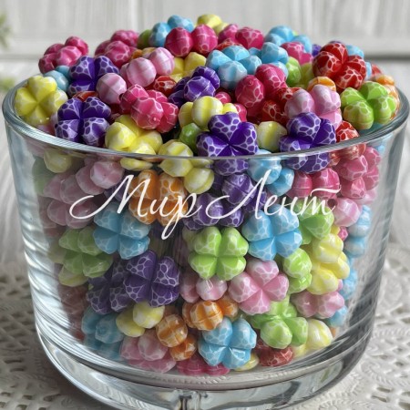 Бусина конюшина, 11 мм, кольоровий мікс, упаковка 500 г