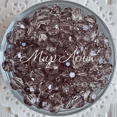 Хрусталь круглый, 10 мм, графитовый, упаковка 500 г