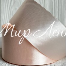 Атлас 5 см, пастельно-персиковый, рулон 33 м