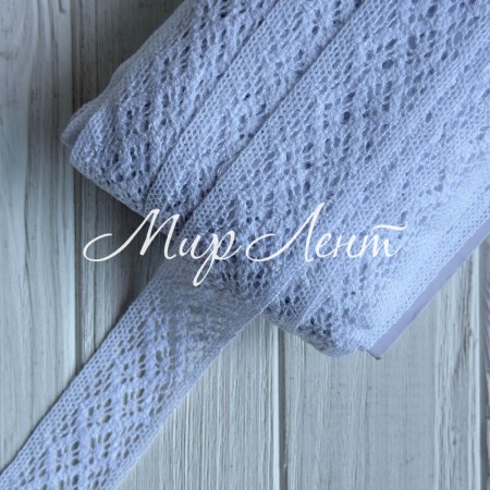 Кружево вязаное (D30038), белое, 4 см, рулон 45 м