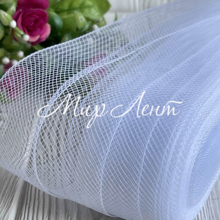 Регилін матовий, 4 см, білий, рулон 23 м