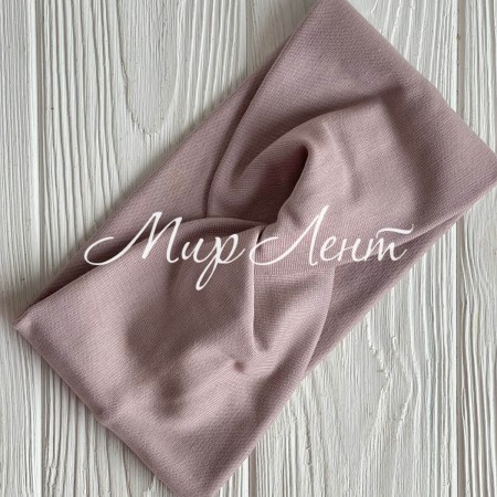 Повязка трикотаж чалма, 11х21 см, пудровая, шт.