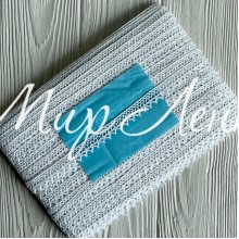 Кружево вязаное (6361-1293В), белое, 15 мм, рулон 45 м