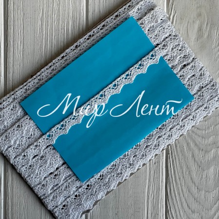 Кружево вязаное (D30094 / А009), 1,2 см, белое, рулон 13 м