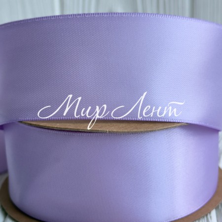 Атлас двосторонній (преміум), 3,8 см, ліловий, рулон 23 м