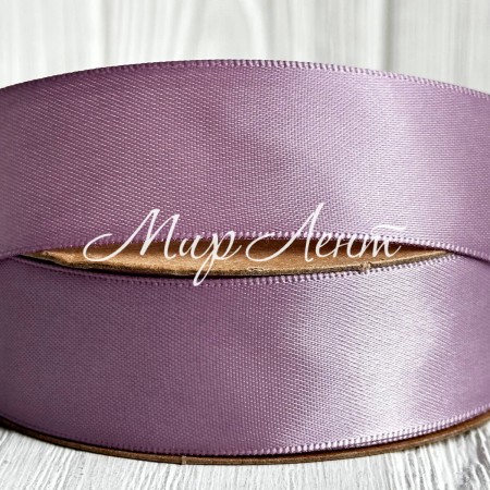 Атлас двосторонній (преміум), 2,5 см, гліцинієвий, рулон 23 м