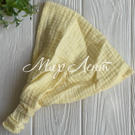 Муслиновая бандана, 24х20 см, желтая, шт.