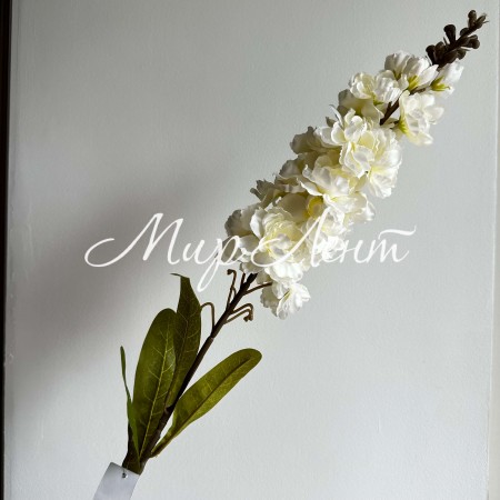 Букет дельфиниумов, 85 см, молочный, шт.