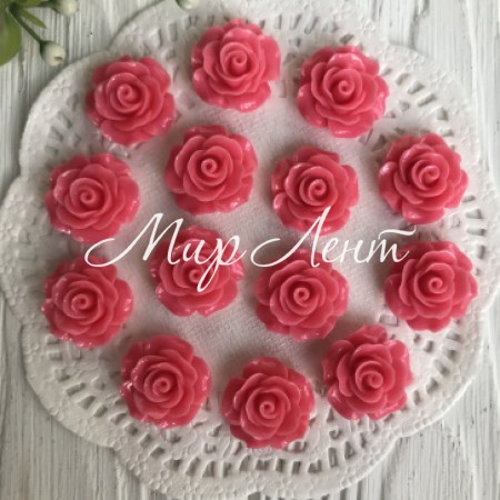 Серединка трояндочка, 1 см, кораловий, упаковка 200 шт.