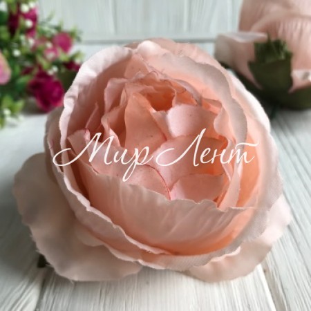 Бутон розы 9 см, нежно-розовый, упаковка 50 шт.