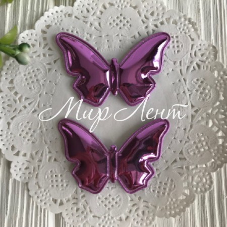 Аппликация лаковая бабочка, 5 см, сиреневый, упаковка 25 шт.
