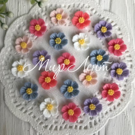 Серединка анемона, 1,5 см, пастельний мікс, упаковка 100 шт.