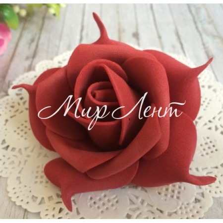 Бутон розы (№ 005), 6,5 см, бургунди, упаковка 100 шт.