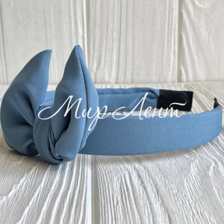 Обруч софт солоха однотонный, 2,5 см, светло-синий, шт.